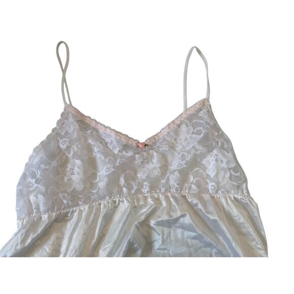 Vintage Delicates Night Slip Gown Coquette Cottage Sheer Bridal Sexy Sleep - Picture 6 of 14